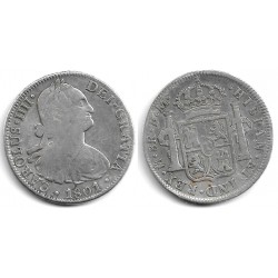 Carlos IV. 1801. 8 Reales (BC+/BC) (Plata) Ceca de Méjico FM