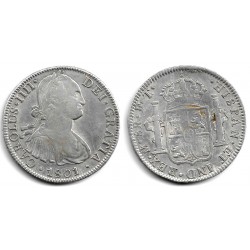 Carlos IV. 1801. 8 Reales (MBC-) (Plata) Ceca de Méjico FT