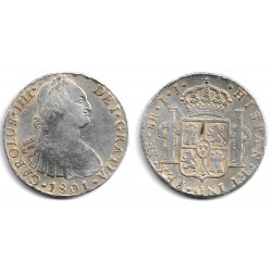 Carlos IV. 1801. 8 Reales (BC+/MBC-) (Plata) Ceca de Lima IJ