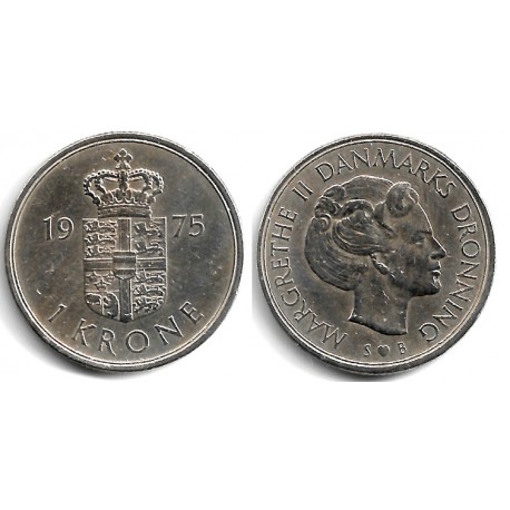 (862.1) Dinamarca. 1975. 1 Krone (MBC)