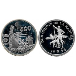 España. 1994. 1 Ecu (Proof) (Plata) 6,72 gr. de .925 Milésimas