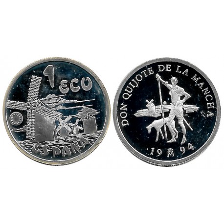España. 1994. 1 Ecu (Proof) (Plata) 6,72 gr. de .925 Milésimas