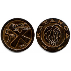 (2) Katanga. 1961. 5 Francs (MBC)