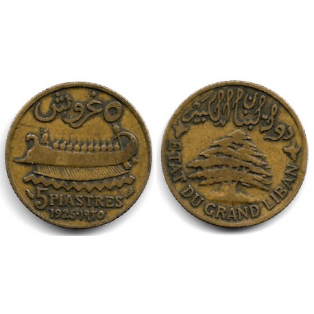 (5.2) Líbano. 1925. 5 Piastres (MBC)