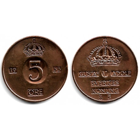 (822) Suecia. 1953. 5 Ore (MBC)