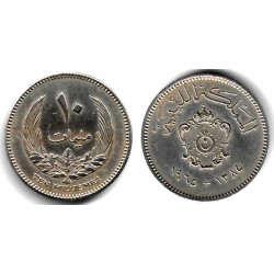 (8) Libia. 1965. 10 Milliemes (EBC)