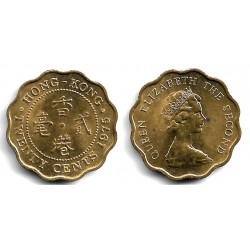 (36) Hong Kong. 1975. 20 Cents (EBC) Manchas