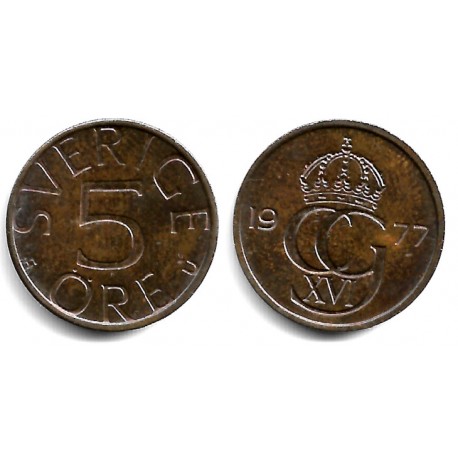 (849) Suecia. 1977. 5 Ore (SC)