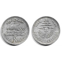 (14) Líbano. 1952. 5 Piastes (MBC+)