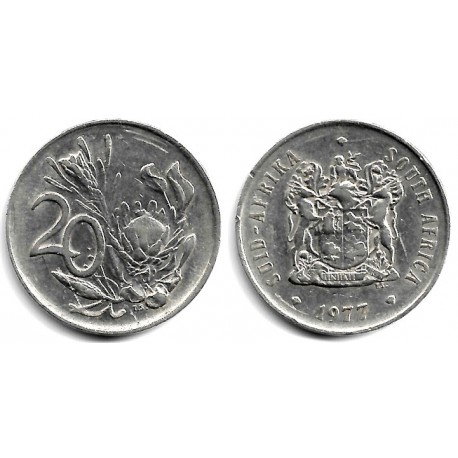 (86) Sudáfrica. 1977. 20 Cents (MBC)