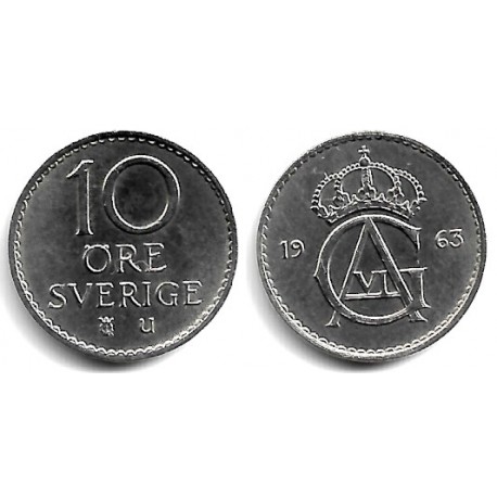 (835) Suecia. 1963. 10 Ore (EBC)