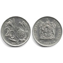 (86) Sudáfrica. 1977. 20 Cents (MBC)