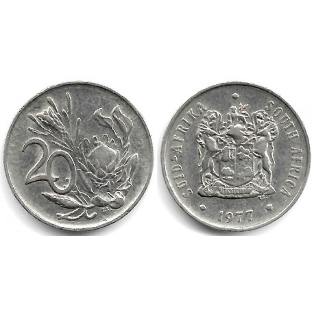 (86) Sudáfrica. 1977. 20 Cents (MBC)