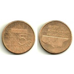 (210) Países Bajos. 1989. 5 Gulden (MBC)
