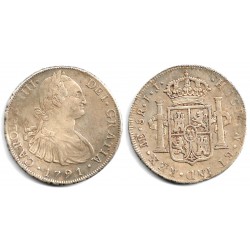 Carlos IV. 1791. 8 Reales (MBC) (Plata) Ceca de Lima IJ