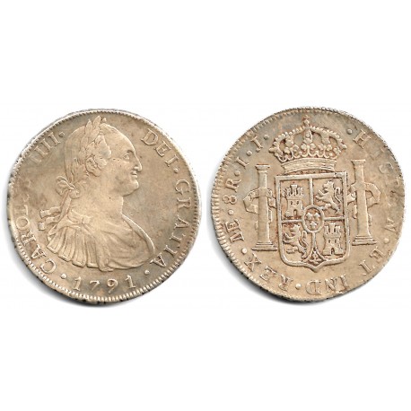 Carlos IV. 1791. 8 Reales (MBC) (Plata) Ceca de Lima IJ