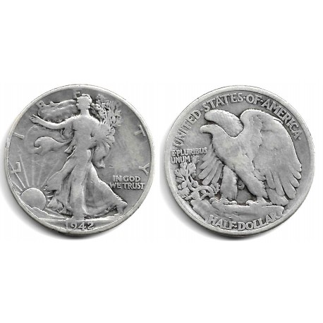 (142) Estados Unidos de América. 1942. Half Dollar (BC) (Plata)
