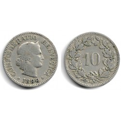 (27) Suiza. 1899. 10 Rappen (BC/BC+)