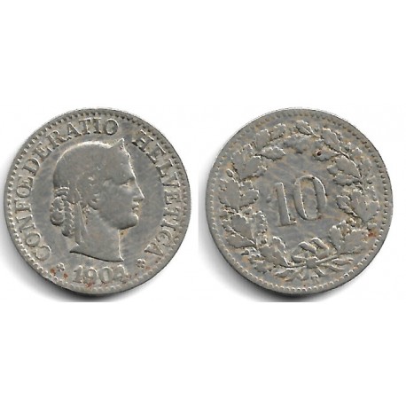 (27) Suiza. 1904. 10 Rappen (BC)