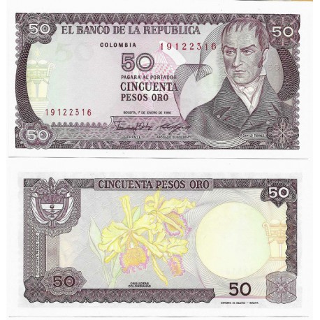 (425b) Colombia. 1986. 50 Pesos (SC)