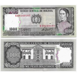 (167a) Bolivia. 1982. 1000 Pesos (SC)