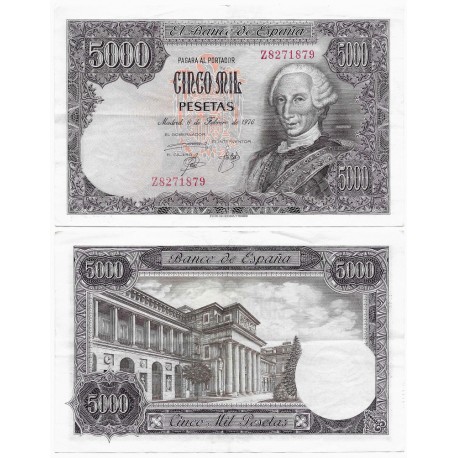España. 1976. 5000 Pesetas (MBC-) Serie Z