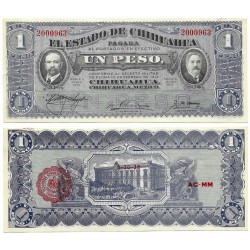 (S530e) República Mexicana (Estado de Chihuahua). 1914. 1 Peso (EBC+/SC-)