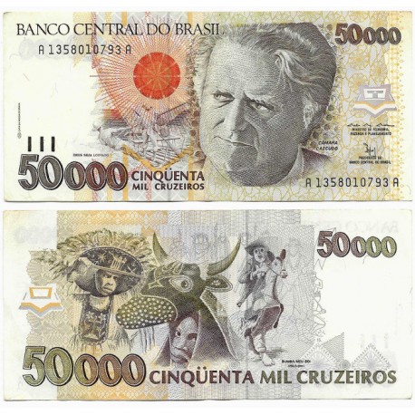(234) Brasil. 1991-93. 50000 Cruzeiros (MBC)