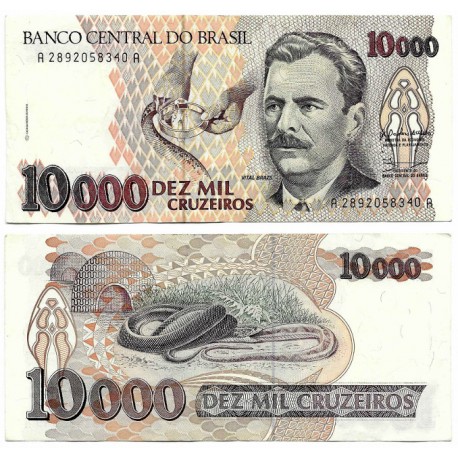(233a) Brasil. 1991-93. 10000 Cruzeiros (MBC+)