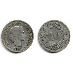 (227) Suiza. 1898. 10 Rappen (BC/BC+)