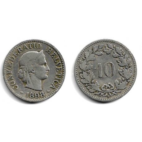 (227) Suiza. 1898. 10 Rappen (BC/BC+)