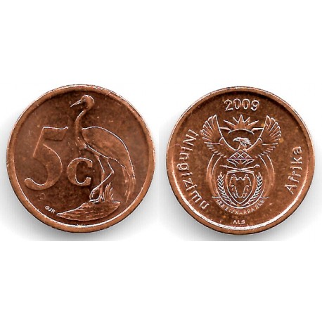 (464) Sudáfrica. 2009. 5 Cents (EBC)