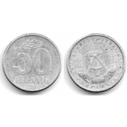 (12.1) Alemania Democrática. 1958(A). 50 Pfennig (BC+/BC)