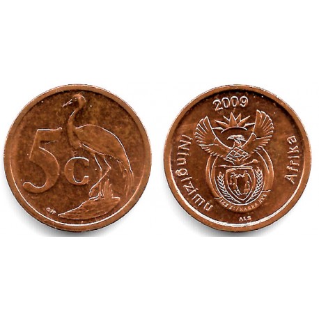 (464) Sudáfrica. 2009. 5 Cents (EBC)