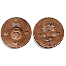 (822) Suecia. 1970. 5 Ore (MBC)