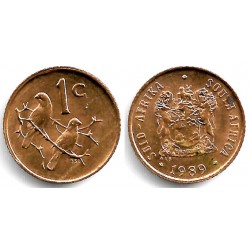 (82) Sudáfrica. 1989. 1 Cent (EBC) Mancha