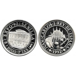 España. 1992. 1000 Pesetas (EBC+) (Plata) 13,5 gr. de .925 Milésimas