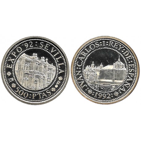 España. 1992. 500 Pesetas (EBC+) (Plata) 6,75 gr. de .925 Milésimas