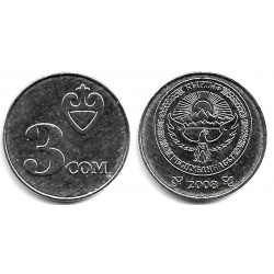 (15) Kirguizistán. 2008. 3 Som (SC)