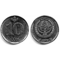 (17) Kirguizistán. 2009. 10 Som (SC)