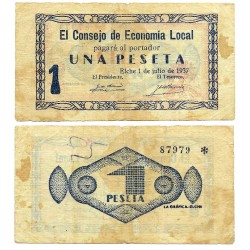 Elche. 1937. 1 Peseta (MBC)