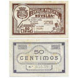 Novelda. 1937. 50 Céntimos (EBC)