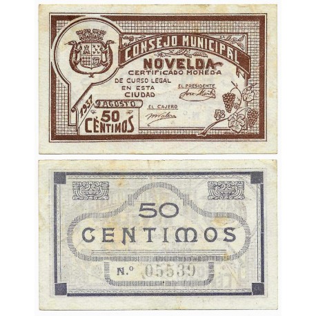 Novelda. 1937. 50 Céntimos (EBC)