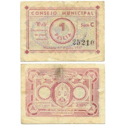 Monóvar. 1937. 1 Peseta (MBC)