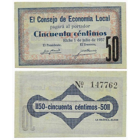 Elche. 1937. 50 Céntimos (SC-)