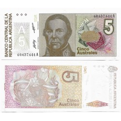 (324b) Argentina. 1985-89. 5 Pesos (EBC)