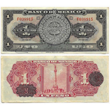 (46b) Estados Unidos Mexicanos. 1950. 1 Peso (BC+)