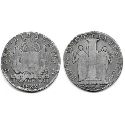 (136) Perú. 1822. 8 Reales (BC+) (Plata) Ceca de Lima JP