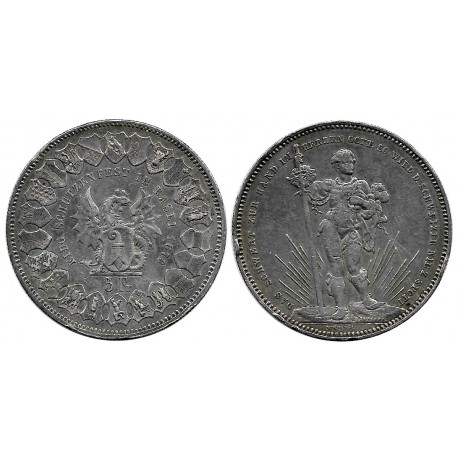(XS14) Suiza. 1879. 5 Francs (MBC) (Plata)