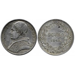 (1324) Ciudad del Vaticano. 1846. 1 Escudo (EBC/EBC-) (Plata)